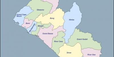 Karta županije u Liberiji 