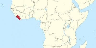 Karta Liberiji Afrika