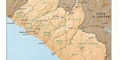 Nacrtati kartu terena Liberiji